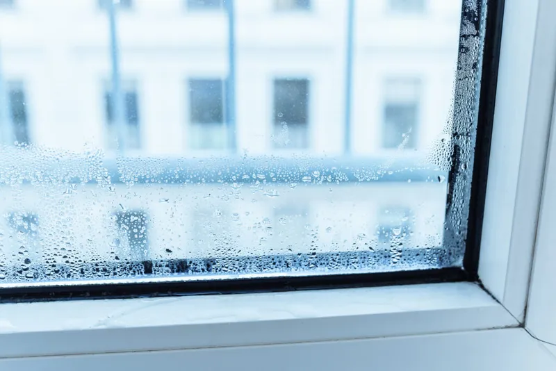 Double glazing materials with condensation